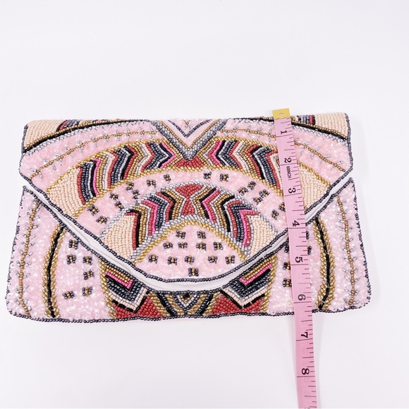 Sequins Crossbody/Clutch Pink|White - Picture 6 of 8